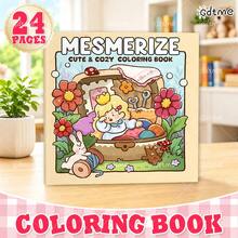 Whimsical Themed Coloring Book: Bold-Easy Patterns Coloring Book For Adults And Children, Cozy Tiny Wonderland & Charming Floral Tiny Character Coloring Pages, Holiday Present For School Supplies, Halloween, Christmas And Various Party Gatherings - Whimsical - View 2