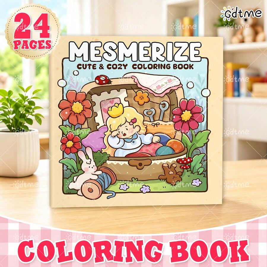 Whimsical Themed Coloring Book: Bold-Easy Patterns Coloring Book For Adults And Children, Cozy Tiny Wonderland & Charming Floral Tiny Character Coloring Pages, Holiday Present For School Supplies, Halloween, Christmas And Various Party Gatherings