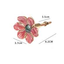French Style Drawer Pulls With Enamel Floral Pattern, High-End Luxury Home Cabinet Alloy Door Handles - Flower Handle - View 5