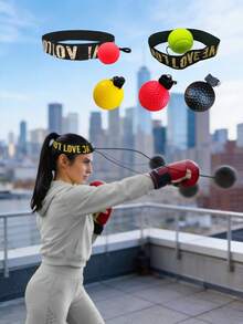 Bộ bóng boxing đeo đầu phản xạ, bóng tốc độ boxing bằng chất liệu PU đàn hồi cao, kèm băng đeo đầu co giãn điều chỉnh được, phụ kiện bóng tập luyện cho Sanda và võ thuật hỗn hợp, dụng cụ tập tốc độ, phản xạ, độ chính xác, tập chiến đấu hỗn hợp, tập trung, kỹ năng chiến đấu, phối hợp tay mắt, cải thiện nhanh tốc độ boxing và thời gian phản xạ, tập thể dục tại nhà giảm căng thẳng - Nhiều màu - Xem 5