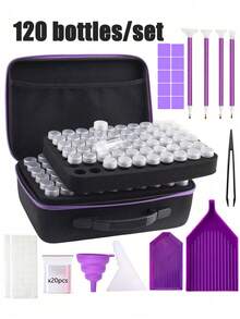 DIY Diamond Painting Tool Set, Including Transparent Sealed Bag Storage Bag, Ideal Gift For Diamond Art Lovers, Large-Capacity Colorful Diamond Painting Set. - A - View 9