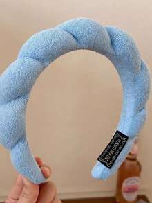 Bestselling Cloud Twist Headband, Made Of Soft Towel Fleece Fabric, Built-In Thickened Sponge For High Crown Effect, Flattering Face Shape And Slimming Look. 3D Cloud Twist Design, Non-Slip And Secure Fit, Comfortable For Long Wear Without Tightness. Perfect For Washing Face, Removing Makeup, Applying Face Masks To Keep Loose Hair Away, Also Suitable For Daily Outfit Decoration, Practical Hair Accessory For Home And Outings. - Multicolor - View 13
