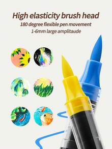 1pc (Capybara) Soft Tip Direct Liquid Acrylic Marker Pen, Professional Art Student Use, 24/36/48/60/80 Colors, Opaque Layerable Acrylic Paint Pens, Colorful Drawing Pens - Soft-tip Marker - View 7