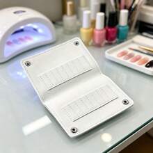 1pc Leather 16-Slot Nail Drill Bit Storage Bag, Portable Nail Polishing Head Protective Cover, Dust-Proof Makeup Tool Box, Nail Salon Tool Display Rack - Multicolor - View 12