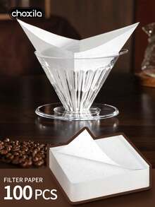 choxila 100pcs White Square #01 And #02 Coffee Filter Paper, Disposable Filter Paper Suitable For Pour-Over And Drip Coffee Makers, Ideal Coffee Accessory For Travel, Kitchen Storage, Apartment Living, Coffee Shop, Also As A Gift For Coffee Lovers - White - View 2