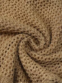 Knitted Fringe New Sexy Double Layer Skirt With Shorts, Aesthetic Fall - Champagne - View 6