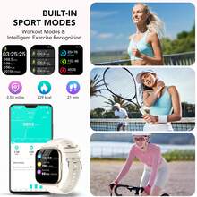 Brand New Unisex Smartwatch With 1.83-Inch Full Touch HD Screen, Supports Wireless Calling, SMS Notifications, Alarm, Multiple Sports Modes, Remote Camera Control, Music Playback And More. Compatible With IOS And Android Smartphones. Perfect Gift For Valentine's Day, Easter, Mother's Day, Father's Day, Halloween, Thanksgiving And Christmas. - Multicolor - View 6