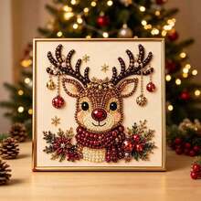 Shiny Pearl Bead DIY Diamond Painting Craft Kit, Vintage Country Christmas Style, Multiple Pattern Options, Ideal Christmas Gift For Living Room, Bedroom And Indoor Decor. Both A Stress-Relieving Craft Activity And A Perfect Home Wall Decoration For Autumn/Winter And Christmas Season - A - View 11