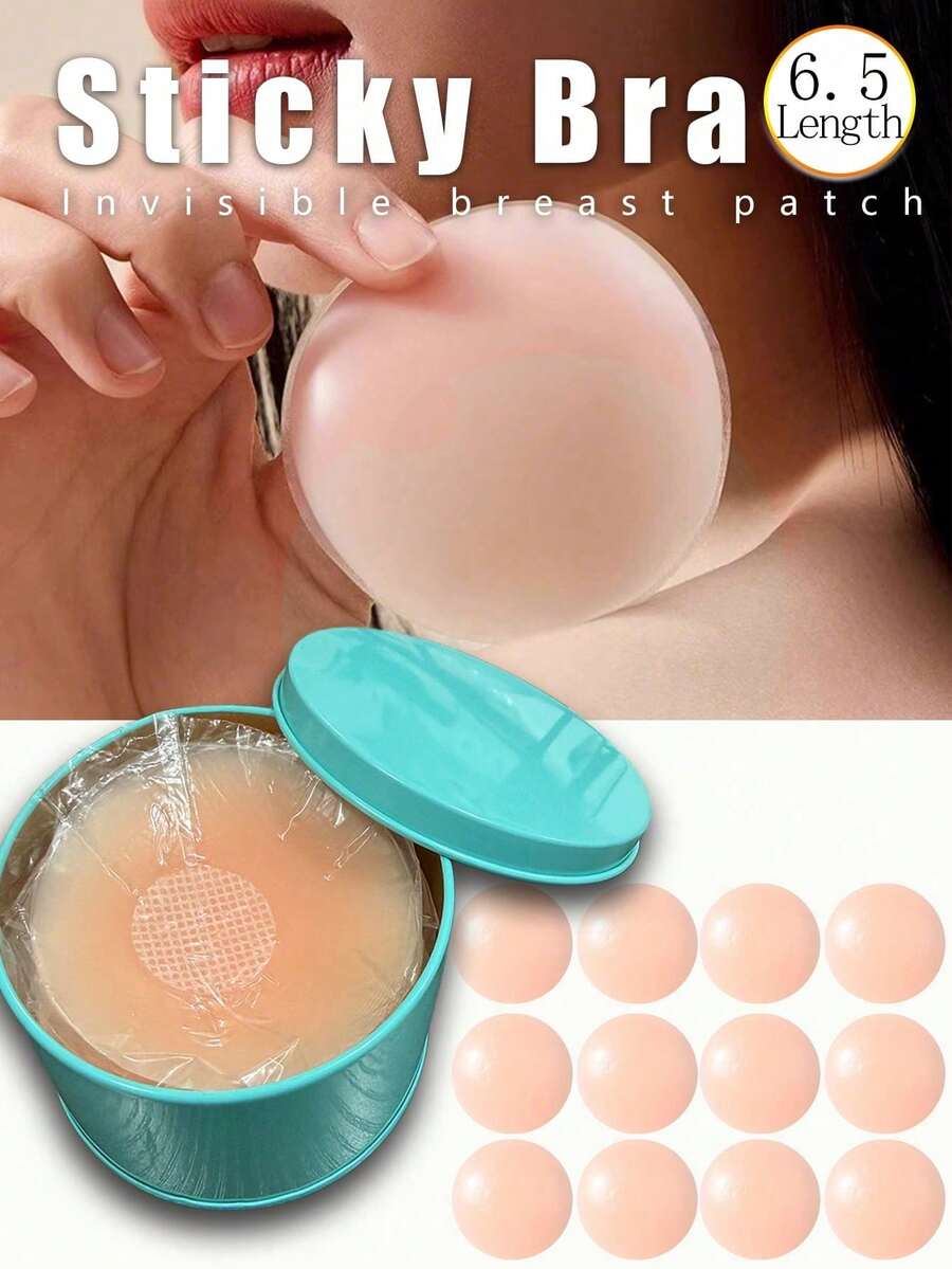 2/4pcs Reusable Invisible Nipple Covers, Seamless Non-Slip, Suitable For Various Occasions, Summer Essential - Silicone Flower Shape/round Shape - View 1