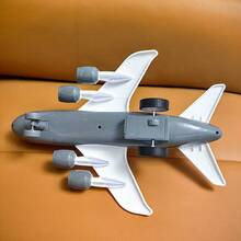 Large Inertia Airplane Model Toy For Kids, Realistic Plastic Airplane, Suitable For 3-6 Years Old Boys, Christmas And Birthday Gift - White - View 6