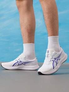 Asics Men's Running Shoes HYPER SPEED 5 2026 Summer New Mesh Breathable Racing Sneakers 1011C084-101 - White/Blue - View 1