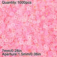 1000pcs 7mm Dual-Color Acrylic Flower Beads, Handmade DIY Jewelry Making Bracelet Necklace Pendant Accessories Semi-Finished Materials - Acrylic Flower Beads - View 8