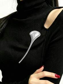 2pcs Multifunctional Hem Clips Metal Scarf Clips Decorative Brooches Suitable For Sweaters Shirts Trench Coats Scarves Daily Vacation Party Fashion Accessories - Multicolor - View 11