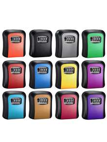Outdoor Flip Cover Key Lock Box, Waterproof Wall-Mounted Metal & Plastic Key Storage Box, 4-Digit Resettable Combination Access, Ultra-Secure Key Hiding Box With Protective Cover, Upgraded Large Capacity Password Box, Suitable For Home/Car Keys - Multiple Styles - View 8