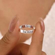 Be Kind...Of A Bi*Ch Ring, Engraved Band Ring, Custom Mantra Ring, Inspirational Jewelry, Birthday Gift For Her, Best Friends Gift - Multicolor 2 - View 5