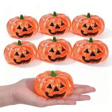 3 Peças Brinquedos de Apertar de Abóbora de Halloween, Design Realista, Brinquedos Macios de Halloween Amados pelas Crianças, Perfeitos como Lembrancinhas de Festa Infantil, Recheios de Sacolas de Presentes de Aniversário, Prêmios de Sala de Aula, Recheios de Caixas de Doces de Halloween, Prêmios de Carnaval e Presentes de Volta às Aulas - Multicolorido - Visão 1