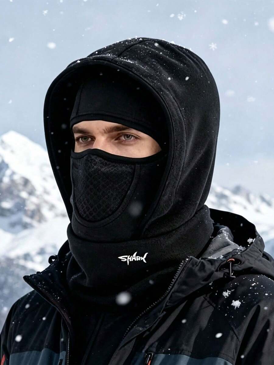 1 buah Topi Balaclava Multifungsi Motif Hiu Musim Gugur/Dingin, Penutup Kepala Hangat, Unisex, Cocok Untuk Pemakaian Sehari-hari Dan Bersepeda di Luar Ruangan - MultiWarna - View 1