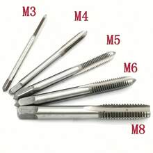 Chrities Tools 10pcs Prothread High Speed Steel Thread Screw Set - Spiral Point Thread Hand Screw M3 M4 M5 M6 M8 Sizes For Precision Threads - A - View 5