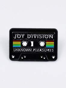 Vintage Cassette Tape Metal Alloy Rainbow Striped Brooch Women's Daily Music Accessory - Multicolor - View 12
