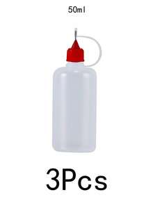1/3pcs 30ml Empty Glue Bottles With Precision Needle Tip Applicator, Refillable Liquid Dispensing Dropper, Easy Squeeze, Suitable For Paper Craft DIY Handmade School - Multicolor - View 14