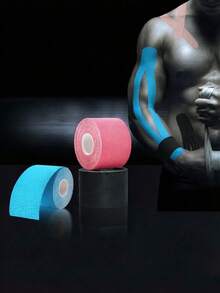 1 Roll Modern Style Self-Adhesive Elastic Knee Bandage, Suitable For Fitness Enthusiasts - A - View 1