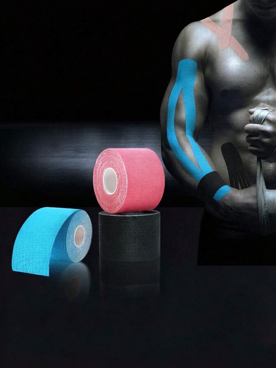 1 Roll Modern Style Self-Adhesive Elastic Knee Bandage, Suitable For Fitness Enthusiasts - A - View 1