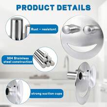 Stainless Steel Suction Cup Sponge Holder, Kitchen Bathroom Sink Sponge Drain Rack, Dishwasher , Quick Dry Sponge, Silver Single Pack, Sink Countertop Sponge Organizer - Silver - View 6