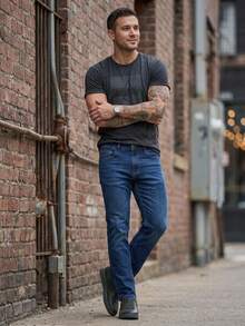 Men Jeans - Blue - View 4