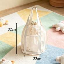 Portable Mesh Drawstring Tote Bag, Lightweight Storage Organizer For Kids And Baby Room - Multicolor - View 11