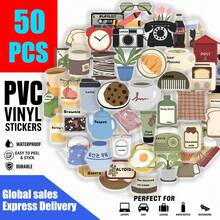 50 Stiker Kartun Dekoratif Harian, Stiker Cantik dan Menyenangkan untuk Menghias Alat Tulis, Laptop, Casing Ponsel, Koper, Gitar, dan Helm - MultiWarna - View 1