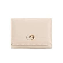 Premium Luxury D-Buckle Trifold Women's Wallet, Compact Multi-Card Slot Coin Purse, Minimalist Solid Color PU Leather Wallet, Ready To Ship - Multicolor - View 13
