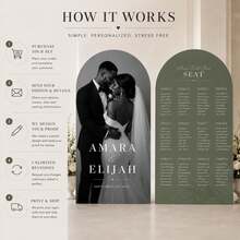 Customized Wedding Arch Fabric Decoration Cover, Personalized Photo/Name/Date/Text, Polyester Double-Sided Stretch Backdrop, Party Decor, Wedding Welcome Sign, Bridal Gift, No Power Required, Suitable For Wedding, Birthday, Party - Multicolor - View 7