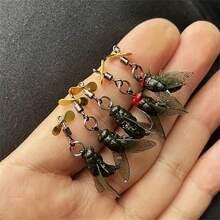 10pcs Silicone Fly Soft Lures With Propellers, Realistic Bionic Soft Bait Fishing Accessories - Multicolor - View 7