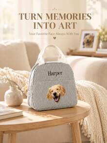 Personalized Insulated Lunch Bag With Name, Custom Lunch Tote Bag, Portable Food Storage Bag, Lunch Bag For Women - Multicolor - View 3