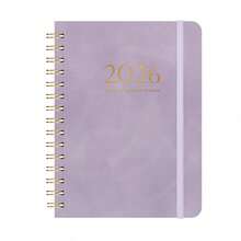 1pc Annual Planner Notebook | Spiral Binding Design | Schedule Management / Habit Tracker / Record Multi-Functional Notebook, 2026 Jan-Dec Weekly Monthly Planner, Leather Spiral Bound Office Diary Calendar Memo Pad Student Writing Notepad - Multicolor - View 14