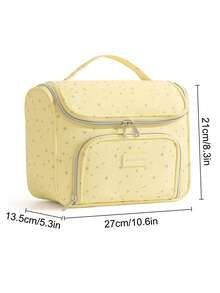 Myriad Stars Print Large Capacity Travel Toiletry Bag, Durable Oxford Cloth Multi-Function Storage Bag With Handle And Hook, Portable Multi-Purpose, Detachable Compartment Partition, Suitable For Cosmetics, Skincare, Camera Bag, Digital Storage, Medicine Storage Box - Multi-compartment - Hook Style - View 11
