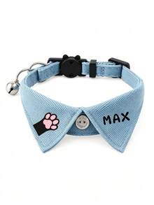 Kalung Kucing Personalisasi dengan Nama & Jejak Kaki Kustom - Cocok untuk Pemakaian Sehari-hari, Properti Foto, Lonceng & Gesper, Dasi Kupu-kupu Ringan dan Nyaman untuk Label, Papan Nama, untuk & Jalan-jalan - MultiWarna - View 7
