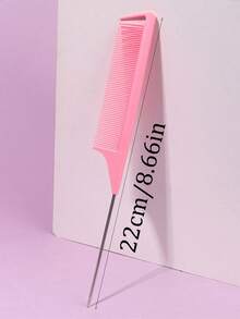 Professional Tail Comb Set, Includes Tail Comb, Parting Comb, Stainless Steel Tail Comb, Anti-Static Comb, Braiding Comb, Fine Tooth Tail Comb, Highlight Comb, Multi-Functional, Suitable For Normal Hair, Candy Colored Hair, Ideal For Bridal Hairstyles, Hair Salons, Salons And Home Use. - Multicolor - View 9