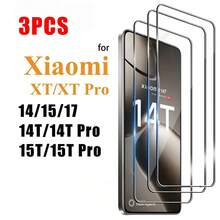 3-Pack High-Definition 9H Tempered Glass Screen Protector For Xiaomi 17T/17T Pro/17/ 14/14 T/14 T Pro/ 15/15T/15T Pro, 2-Piece HD 3D Transparent Camera Lens Protector, Scratch-Resistant, Touch Sensitive, Precise Fit, Easy Installation, Durable Protection For Smartphones - Clear - View 2