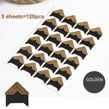 Self-Adhesive Photo Corner Stickers, Vintage Kraft Paper Photo Corner Stickers, Suitable For DIY Scrapbooking, Photo Albums, Travel Journals, Memory Books Or Diary Photo Protection Decoration, Back To School Season - Set - View 13