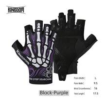 KINGDOM Ice Silk Fingerless Fishing Gloves Breathable Lightweight Anti-Slip Microfiber Palm Gloves With Extended Wrist Cuff Flexible Fingerless Design Snap Button Closure For Lure Fishing Anglers Outdoor Sports - Multicolor - View 12