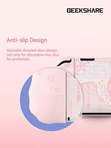 GeekShare 1pc Star Wing Protective Case Compatible With Switch OLED And Joy Con - Pink - View 6