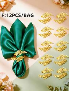 1pc/6pcs/12pcs Creative Napkin Rings, Decorative Napkin Holders For Birthday, Farmhouse, Wedding, Restaurant, Hotel, Valentine's Day, Banquet, Buffet Table Decor, Party Supplies, Home Kitchen Table Decoration - Multicolor - View 21