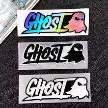Cute Ghost Car Sticker, Body Decoration Sticker, Motorcycle Helmet Laser Reflective Creative Sunshade Anti-Scratch Sticker - 1 pcs - View 1