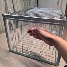 1pc Heavy Duty Alloy Pigeon Cage, With Automatic Closing Door, Locking System, Durable Iron Metal Structure, Sturdy Rectangular Bird Cage, Pigeon Cage, Parrot Cage, With Ventilation, Suitable For Pigeons, Parrots And Other Birds For Indoor And Outdoor Use, Easy To Clean Design - 40*30*26 Two Imported - View 7