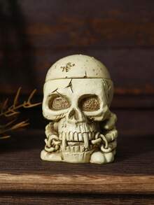 Halloween Skull Paint Palette Holder Gothic Skeleton Paint Storage Rack Eerie Paint Tray Storage Rack Suitable For Acrylic Watercolor Oil Paint Witch Style Art Supplies Desktop Decoration Painting Enthusiast Gift Day Of The Dead Decor - Multicolor - View 15