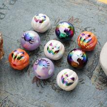 15pcs Gothic Halloween Series DIY Jewelry Beads, Pumpkin, Ghost, Spider, Skull, Spider Web Shaped Beads, Suitable For Handmade DIY Materials, Jewelry Making Materials, Keychains And Party Decorations, Cute Style, Ideal Accessories For Creative Handmade Crafts - Multicolor - View 11