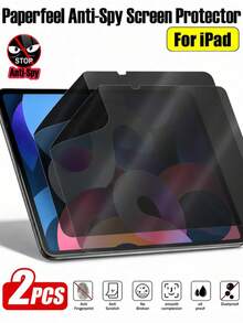 2pcs Paper-Like Anti-Peeping Flexible Film, Compatible With IPad 11th/10th Gen Pro 13/11 Air 13/11 Mini 7/6, Natural Writing Resistance, Side-View Blocking, Protects Notes, Sketches And Documents, Suitable For Office Privacy Drawing, On-The-Go Confidential Note-Taking - Black - View 8