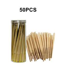 50/100pcs 110mm/4.33in Large Pre-Rolled Brown Filter Tips Rolling Papers | Rolling Papers - Multiple Styles - View 9