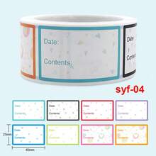 200pcs-Removable Refrigerator Labels, Food Storage Labels, Self-Adhesive Freezer Labels, Easy To Clean Home Kitchen Jam Labels 8 Color Food Label Rolls - Multicolor - View 10